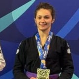 Giada Pedretti with a medal